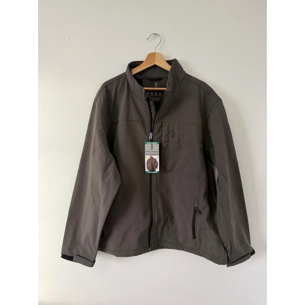 Free Country Men's Lanier Super Softshell® Jacket – Mushroom – Size XXXL – NWT - Picture 2 of 6
